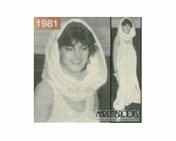 1981 | Supermodel Linda Evangelista on the runway of a Marilyn Brooks show at the King Edward Hotel
