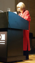 Marilyn Brooks speaks to the assembly. Photo by Anita Thomas.